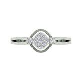 18k White Gold and Diamond Fancy Ring in size 5.5 and total gold weight of 3.54g